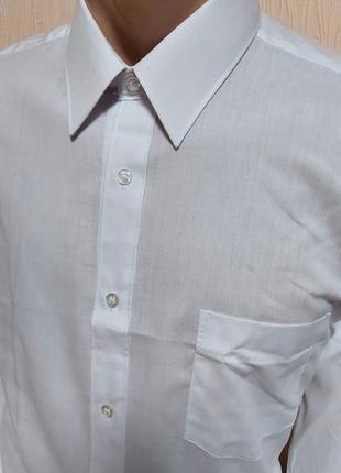 Класична біла сорочка із суміші поліестеру та бавовни c&amp;a, 💯 оригінал5 фото