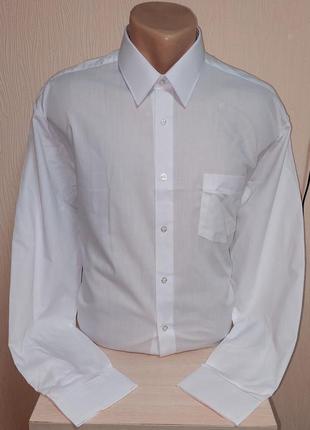 Классическая белая рубашка из смеси полиестера и хлопка c&a, 💯 оригинал3 фото