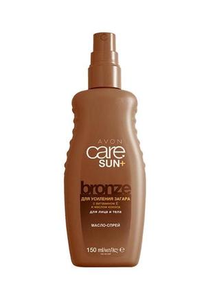 Увлажняющее масло-спрей для усиления загара avon care sun+, avon  ex05/24
