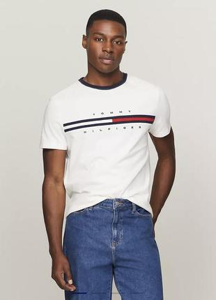 Новая мужская футболка tommy hilfiger, оригинал, брендовая футболка томми