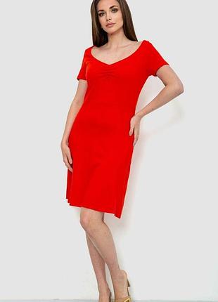 Платье базовое однотонное, цвет красный, 244r265