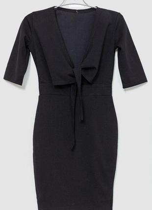 Платье однотонное, цвет черный, 201r1292