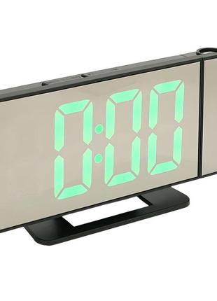 Часы vst-896-4 с зеленой подсветкой, с проекцией и зеркальным дисплеем, настольные электронные часы