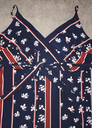 Лёгкий невесомый сарафан с пояском плюс сайз