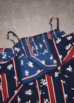 Лёгкий невесомый сарафан с пояском плюс сайз