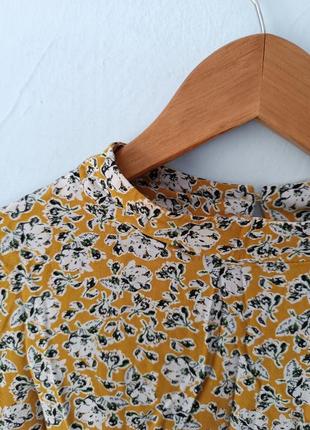 Рубашка блуза блузка цветочный принт базовая классическая3 фото