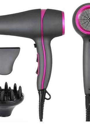 Професійний потужний фен з насадками vgr v-402 з концентратором та дифузором для сушіння та укладання волосся