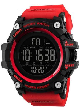 Часы наручные мужские skmei 1384rd, мужские тактические часы, противоударные часы, часы спортивные