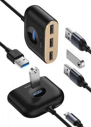 Usb-хаб baseus square round usb to usb 3.0 + 3usb 2.0 (1m)10 фото