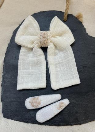 Бант  заколка клік клак handmade