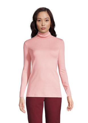 Жіноча бавовняна водолазка supima з довгим рукавом lands' end