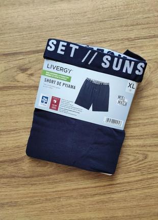 Чоловічі піжамні шорти, труси для сну livergi short de pyjama р.s, бавовна german