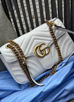 Женская сумка gucci белый цвет
