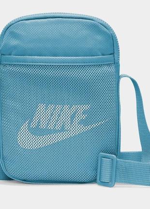 Сумка на плече nike nk heritage s crossbody 1l блакитний уні 18x13x3 см