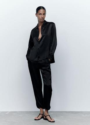 Атласная рубашка от zara