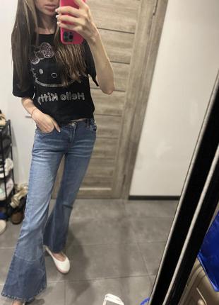 Джинсы новые низкая средняя посадка стрейч клеш stretch flare 🔥  y2k
