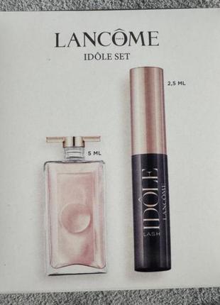 Парфюмированный набор для женщин lancome idole (парфюмированная вода, 5 мл + тушь для ресниц, 2.5 мл)