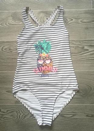 Невероятный слитный купальник с ананасом