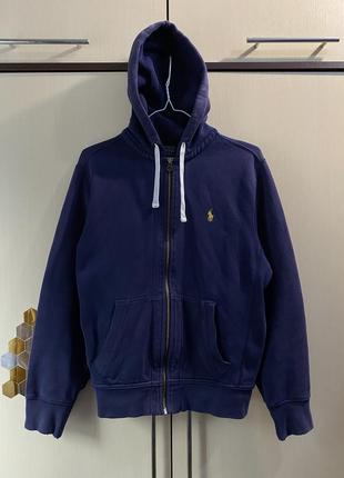 Navy ralph lauren zip hoodie sale