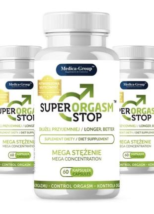 Препарат для відтермінування еякуляції super orgasm stop capsules, 3x60шт