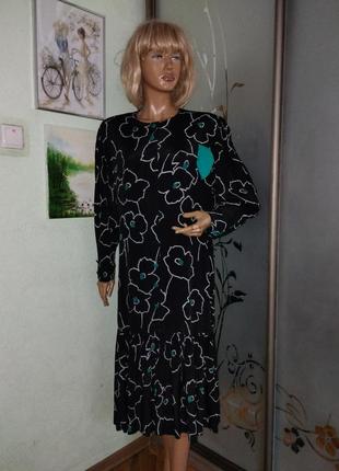 Винтажное вискозное платье нижняя