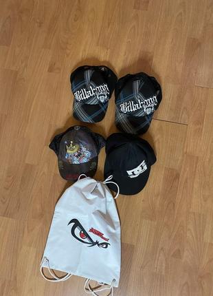 Кепки и сумка сk8 sk8 dc billabong no fear ed hardy