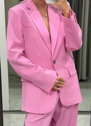 Нежно розовый жакет, зефирка, zara xs, s, м, xl