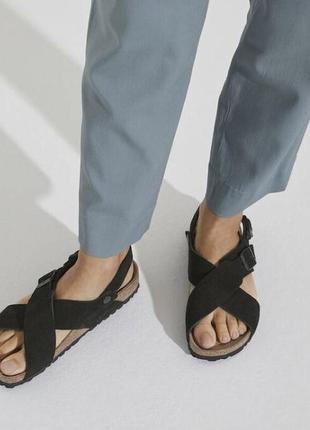 Замшеві ортопедичні босоніжки  birkenstock tulum soft footbed
