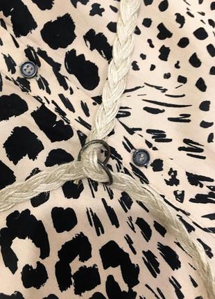 Нова.сукня сорочка міді з бавовни river island safari print cotton midi shirt  dress beige  size м5 фото