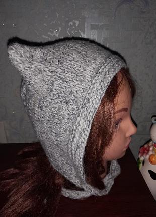 Шапка шапочка чепчик з вушками