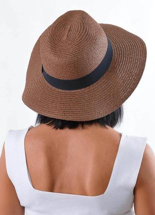 Оригинальная женская шляпа панама от бренда columbia из натурального материала