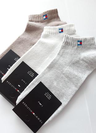 Чоловічі короткі літні спортивні шкарпетки в сітку "tommy hilfiger" 39-42р