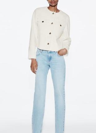Zara короткая мягкая куртка пиджак
