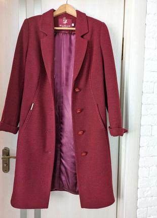 Шерстяне жіноче зимове пальто з хутром barak