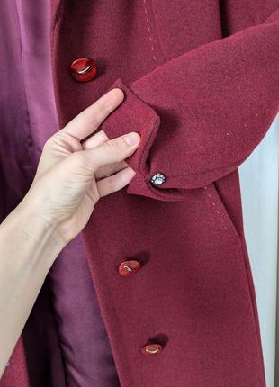 Шерстяне жіноче зимове пальто з хутром barak