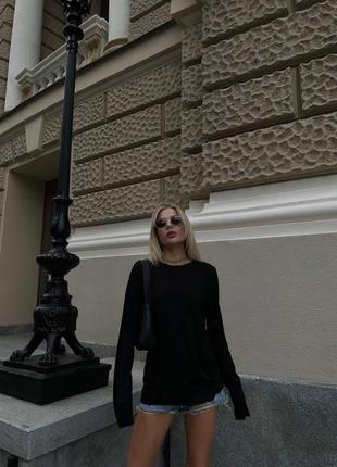 Лонгслив со швами из вискозы, женский лонг с швами навирорит, лонг вискоза, 013