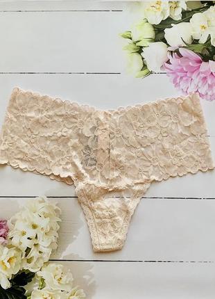 Высокие кружевные трусики стринги виктория сикрет victoria’s secret серии thong panty