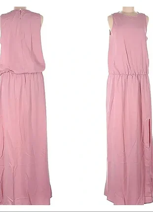 Сукня максі до підлоги в рожевому кольорі з резинкою, misslook xl