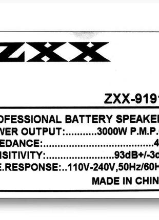 Акустична переносна колонка zxx-9191/ 8215 60вт 12" 67х38х32см tws/fm/usb/tf/sd/bt/rec/led/2mic (1)5 фото