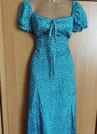 Невероятно красивое платье миди цветочный принт