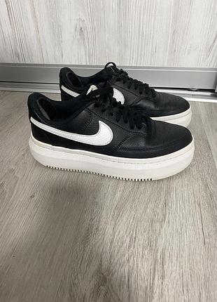 Чорні nike court vision alta кросівки снікерси найк