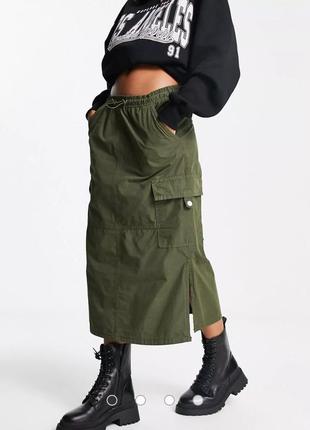 Карго юбка stradivarius s