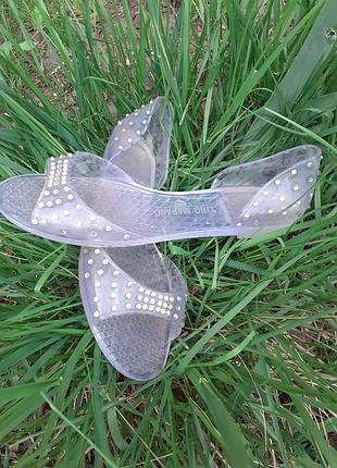 Сіліконові прозорі босоніжки сандалі шльопанці lino marano