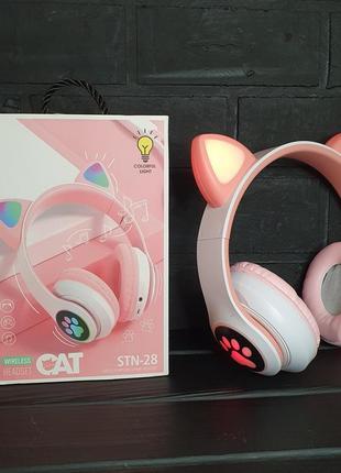 Бездротові навушники cat stn-28 світні з котячими вушками