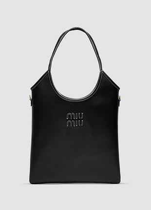 💎 miu miu ivy leather bag black 34.5 x 41 x 7 см