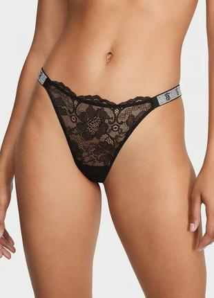 Кружевные трусики стринги с камушками стразами виктория сикрет victoria’s victoria victoria secret