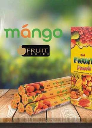 Ароматические палочки raj mango , благовония шестигранник