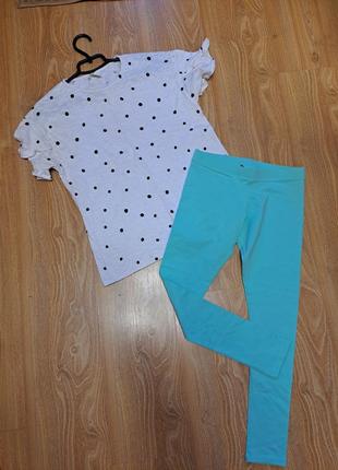 Комплект футболка с лосинами на 12-14лет