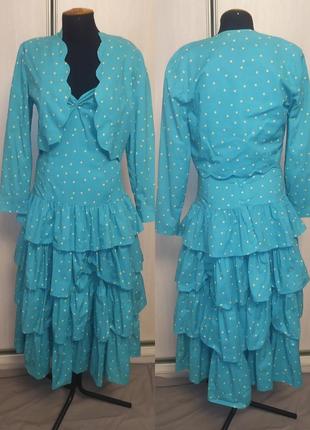 Винтажное платье с жакетом laura ashley