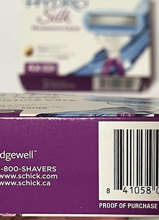 Лезвия для schick hydro5 silk sensitive care women 4 картриджа оригинал сша